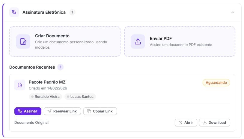 Assinatura Eletrônica da Mekan Foto Assinatura Eletrônica - Editor de contratos com envio por e-mail e verificação OTP